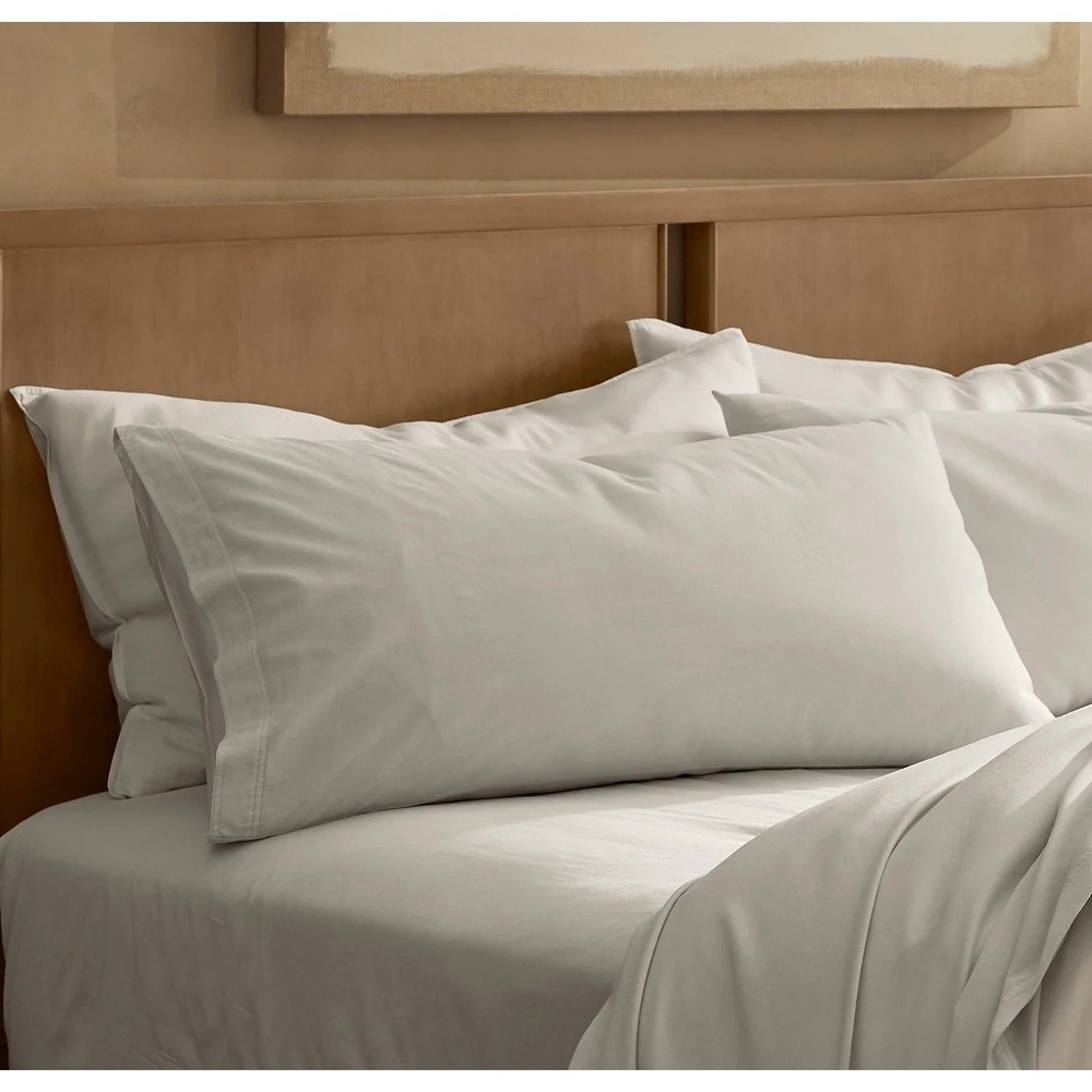 Boll & Branch Signature Vintage Washed Pillowcase Set Vintage Mist Gray $79